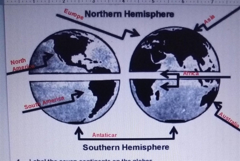 Take a look at this picture and answer the following question. 1) What continents-example-1