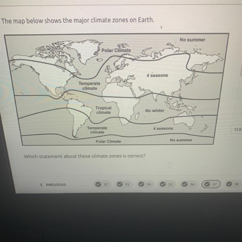 Latitude is the primary factor controlling these climate zones. Longitude is the primary-example-1