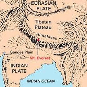 Identify the leeward and windward sides of the Himalayas shown in the map.-example-1