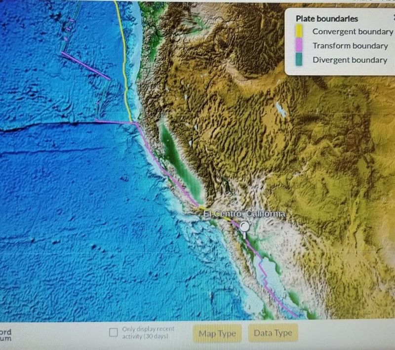 I NEED HELP ASAP What do you think causes earthquakes to happen along transform boundaries-example-1