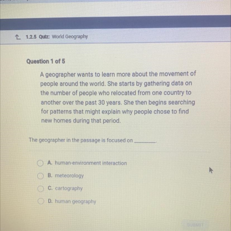 A geographer wants to learn more about the movement of people around the world. She-example-1