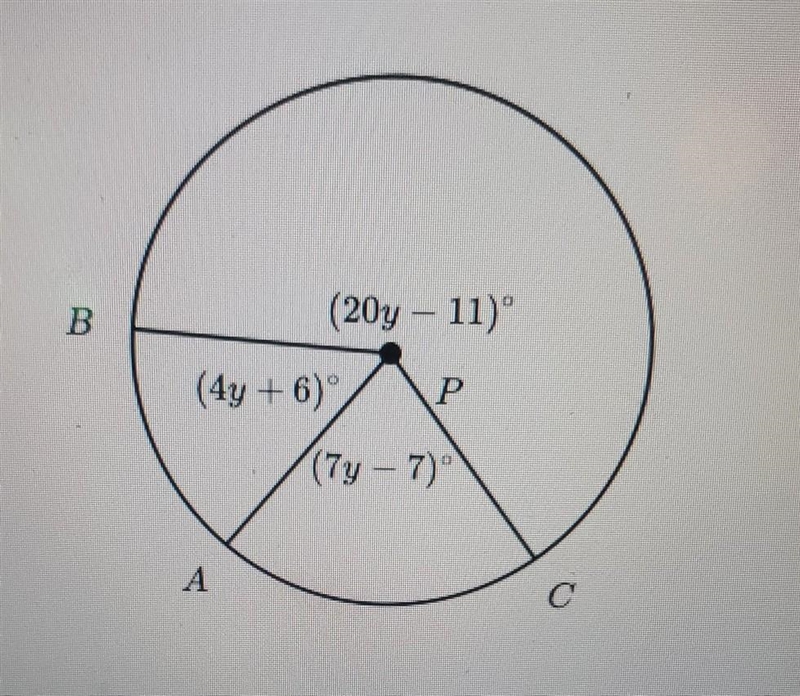 What is the arc measure of \stackrel{\LARGE{\frown}}{BC} BC ⌢ B, C, start superscript-example-1