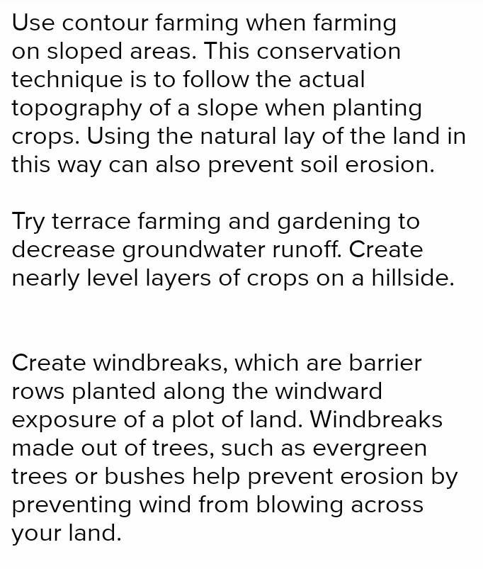 Give solutions to prevent landslide and soil erosion using the concept of how nature-example-2