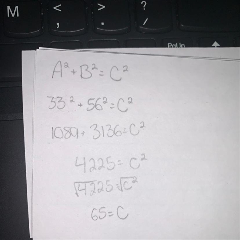 What is the length of the hypotenuse?-example-1