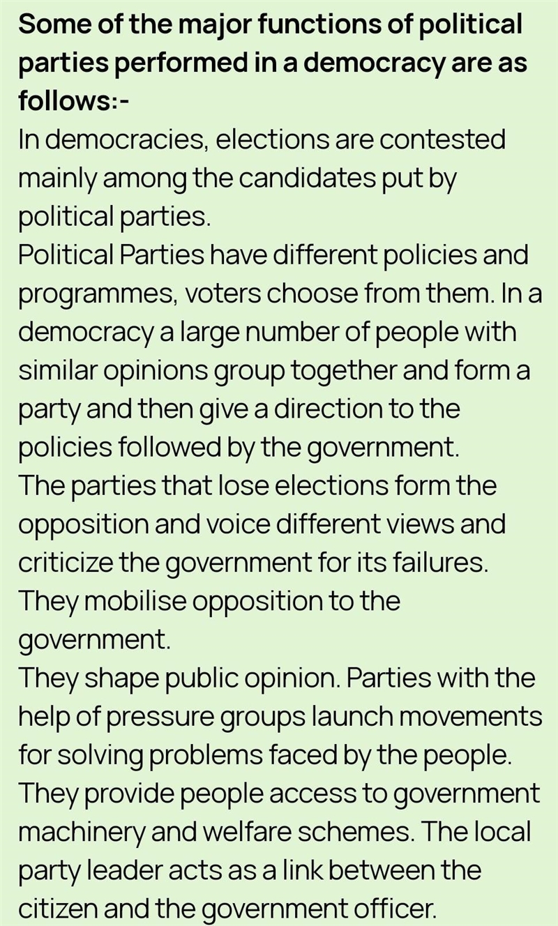 Explain 5 features of political parties​-example-1