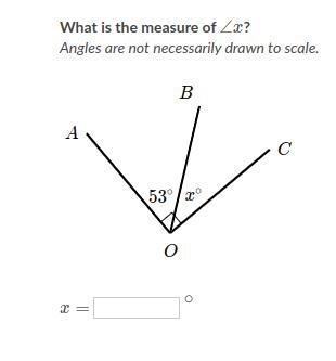 What is the measure of x-example-1