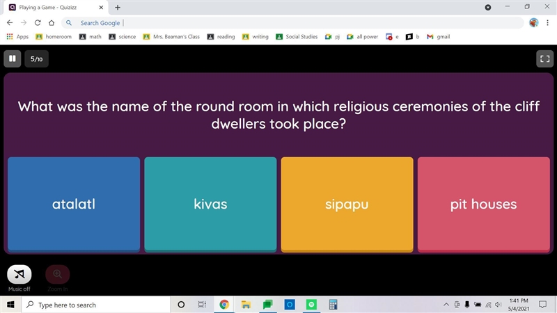 What was the name of the round room in which religious ceremonies of the cliff dwellers-example-1