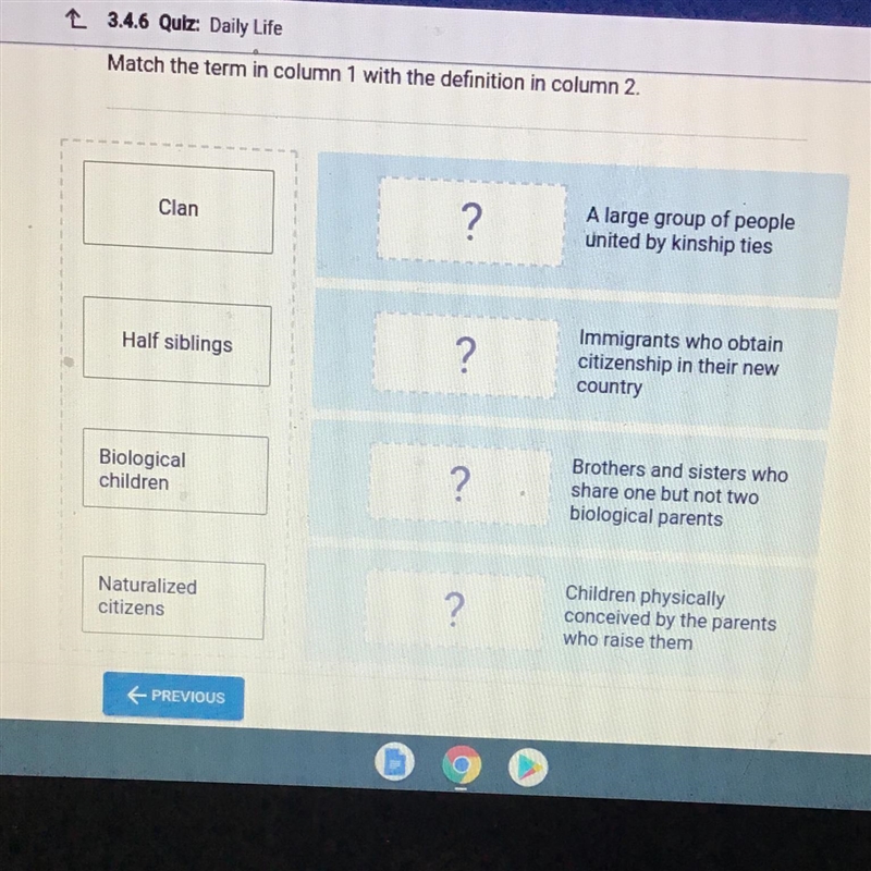 Match the term in column 1 with the definition of column 2. Please look at the photo-example-1