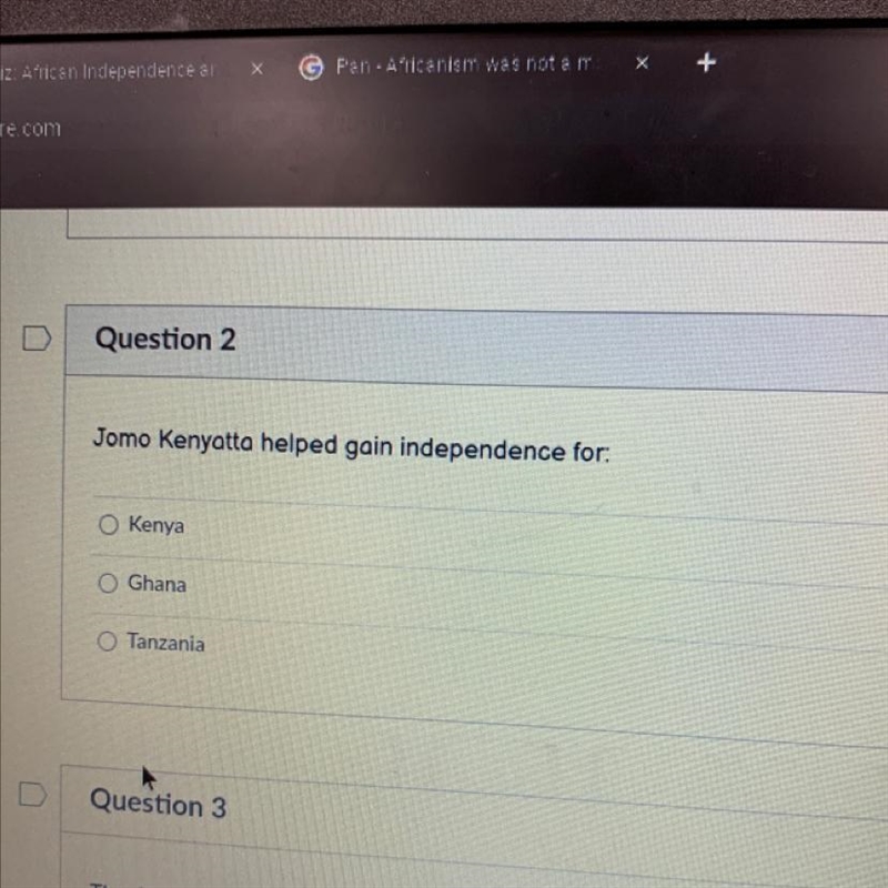 Jomo Kenyatta helped gain independence for: A.Kenya B.Ghana C.Tanzania-example-1