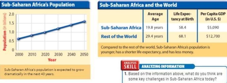 I am on a timer please help me Describe the population of Sub-Saharan Africa.-example-1