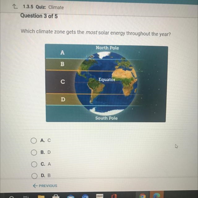 Which climate zone gets the most solar energy throughout this year?-example-1