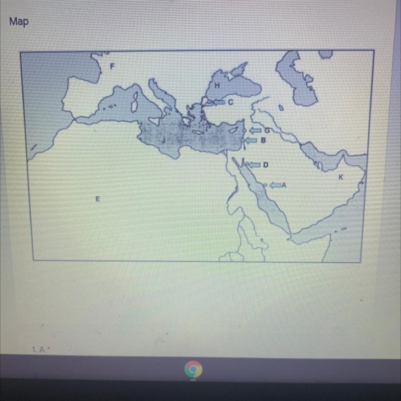 What is c on the map?-example-1