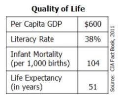 The information in this table most likely describes the Sub-Saharan African country-example-1