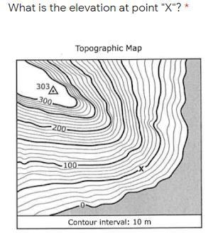 Please help me I don't get it. What is the elevation at point "X"? A. 150 m-example-1