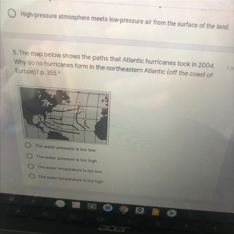 Help me please why do no hurricanes form in the northeastern atlantic?-example-1