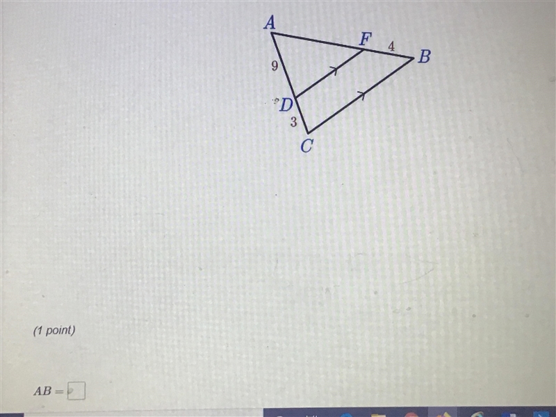 Find the length of AB-example-1