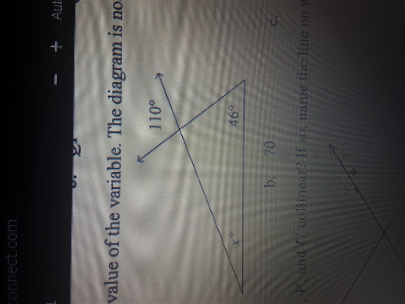 Find the value of the variable. The diagram is not to scale.-example-1