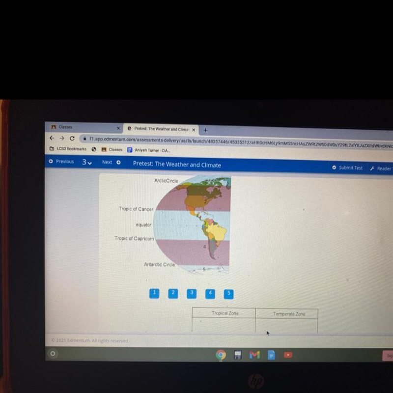 HELP ASAP!! Identify the tropical and the temperate zones ?-example-1