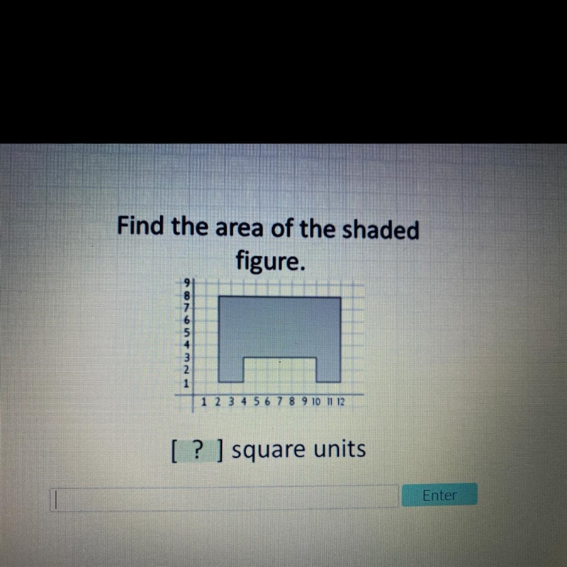 Find the area of the shaded figure-example-1