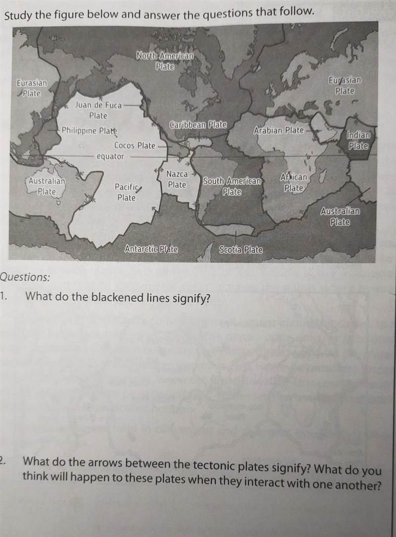 Pls help this is about the theory of plate tectonics ​-example-1