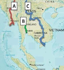 Which of the following gulfs are in Southeast Asia? A. the Gulf of Aden and the Gulf-example-1