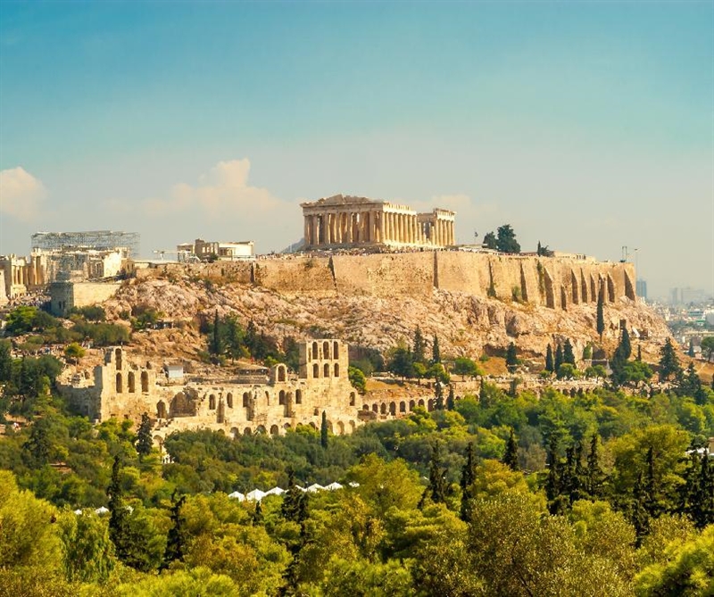 This photograph shows a famous site in ancient Greek architecture. A remains of a-example-1