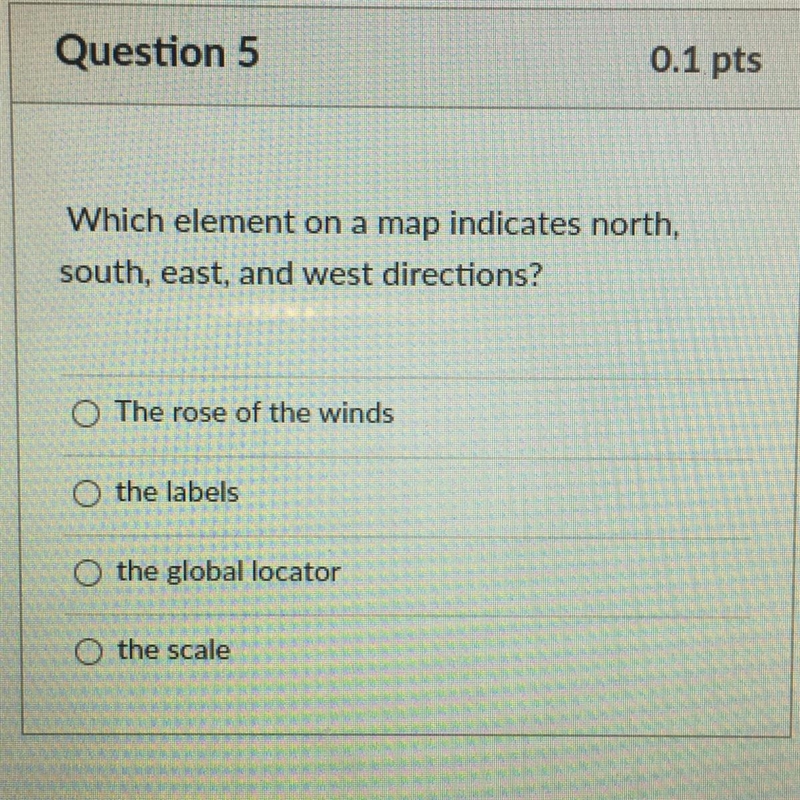 Which element on a map indicates north, south, east, and west directions?-example-1