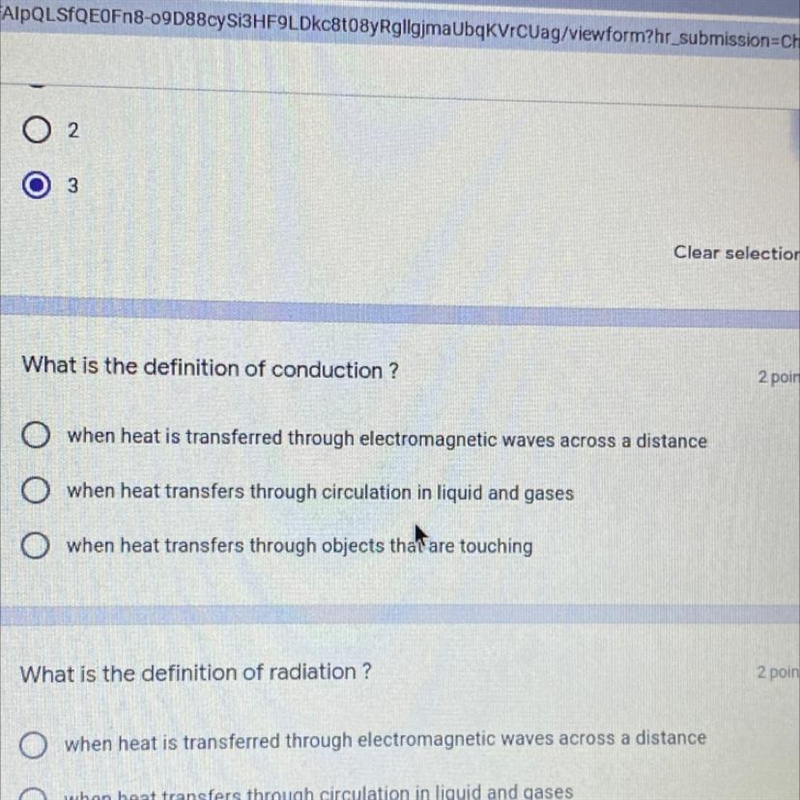 HELP!! what is the definition of conduction?-example-1