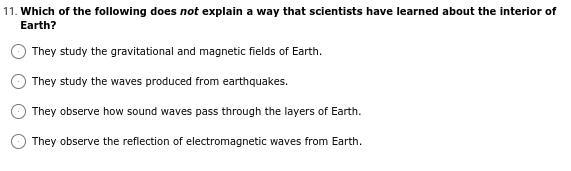 Which of the following does not explain a way that scientists have learned about the-example-1