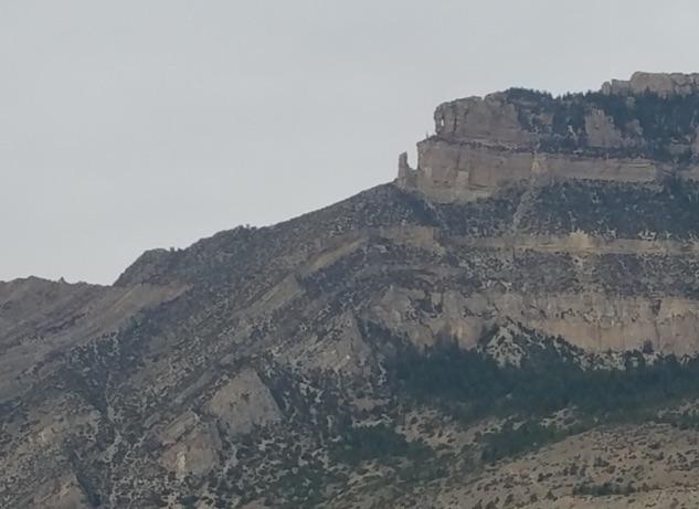 This photograph shows rock strata in the Big Horn Mountains of Wyoming. It also shows-example-1