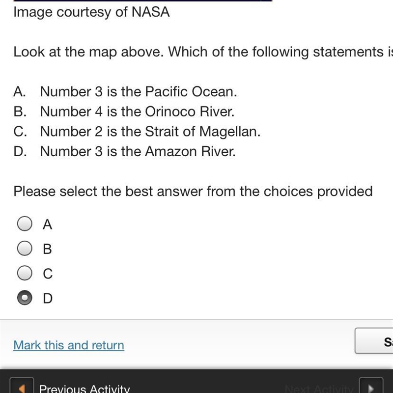 Analyze the map below and answer the question that follows. A satellite map of South-example-1