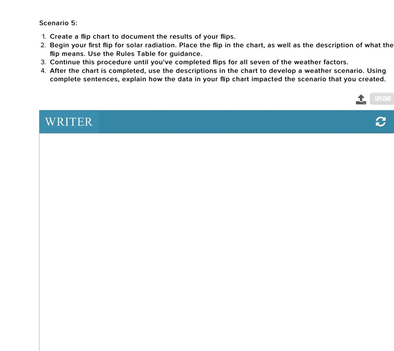 I need help making weather scenarios also the first on is an example.-example-1