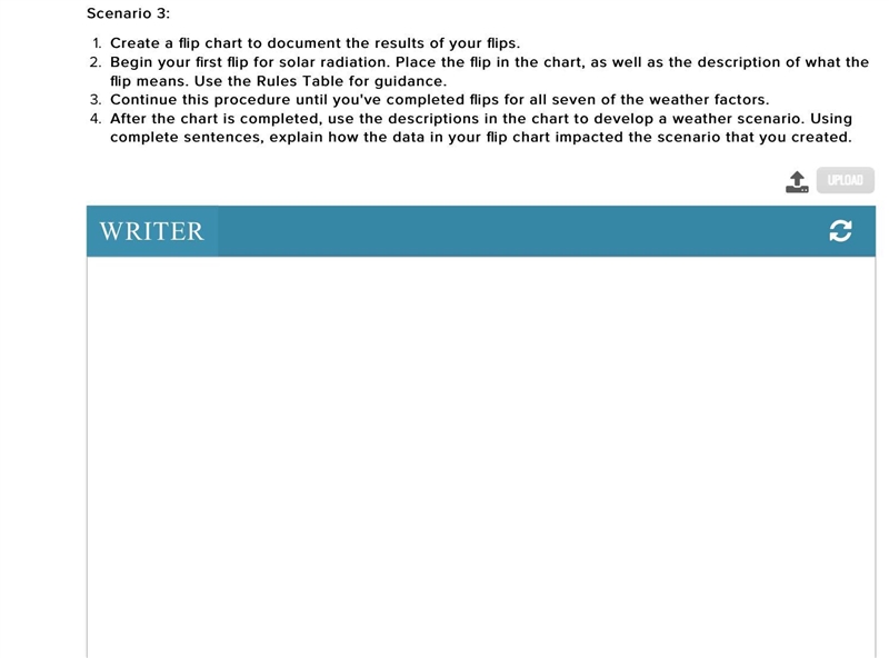 I need help making weather scenarios also the first on is an example.-example-3