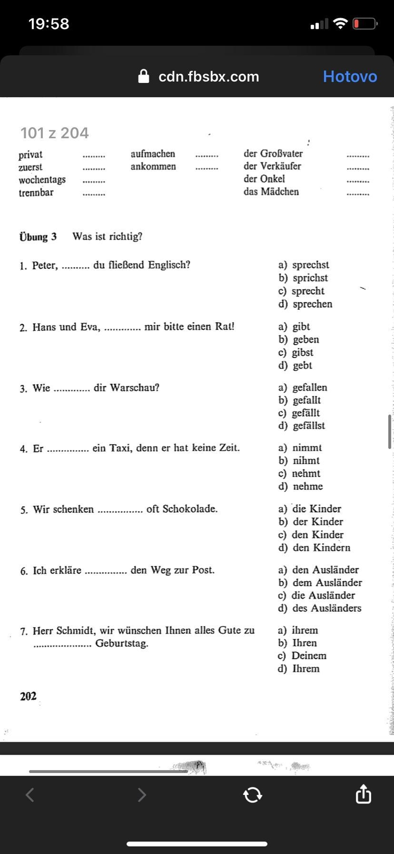 Anyone can help me with German? Exercise 3-example-1