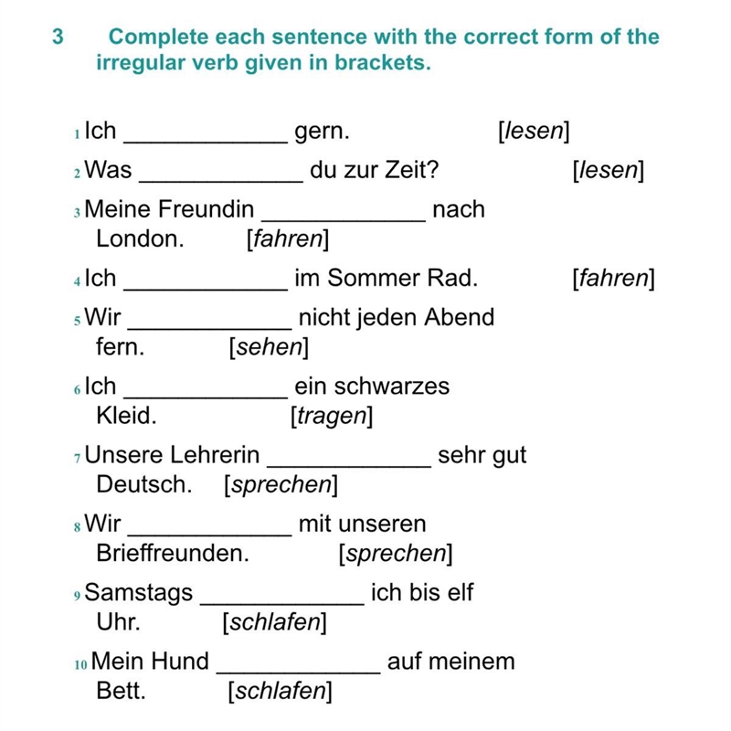 Could you answer this for me please. You need to conjugate the irregular verbs in-example-1