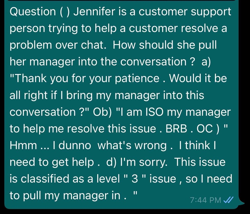 Jennifer is a customer support person trying to help a-example-1