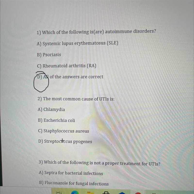 The most common cause of UTIs is-example-1