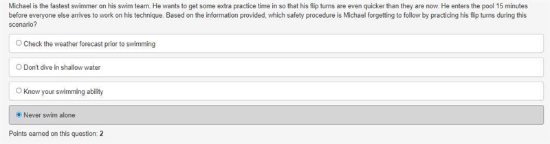 Need help fast! Michael is the fastest swimmer on his swim team. He wants to get some-example-1