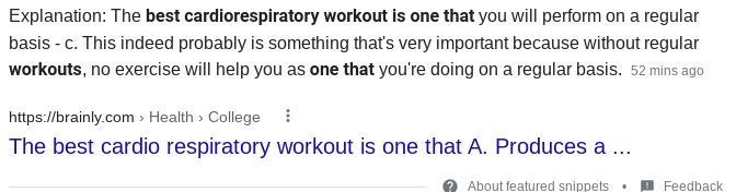 The best cardio respiratory workout is one that A. Produces a high amount of sweat-example-1