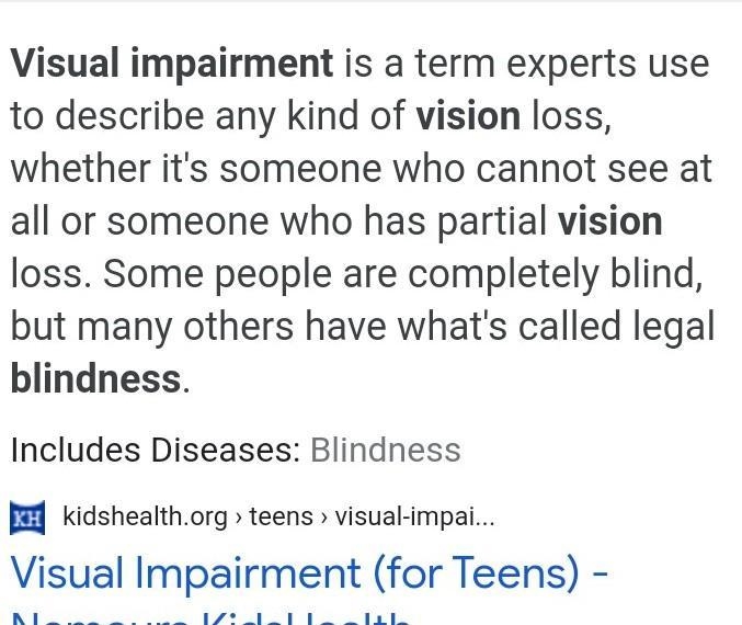 Define visual impairment ​-example-1