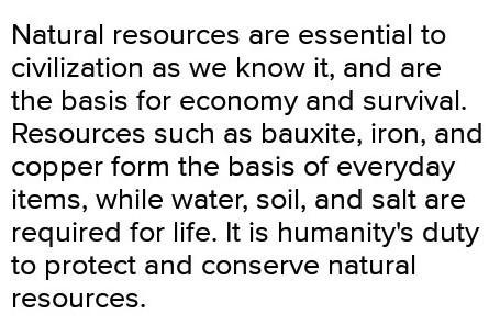 Why are natural resources base for our survival​-example-1