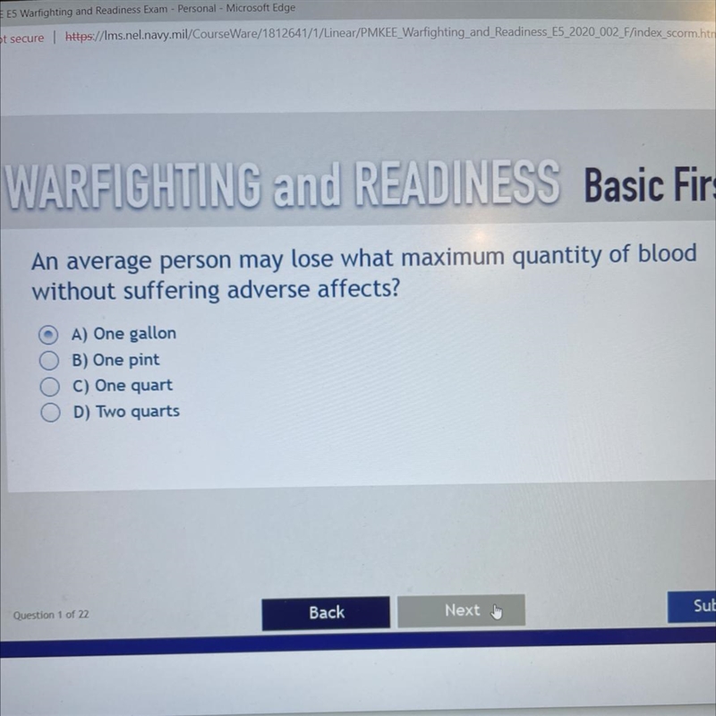 An average person may lose what maximum quantity of blood without suffering adverse-example-1