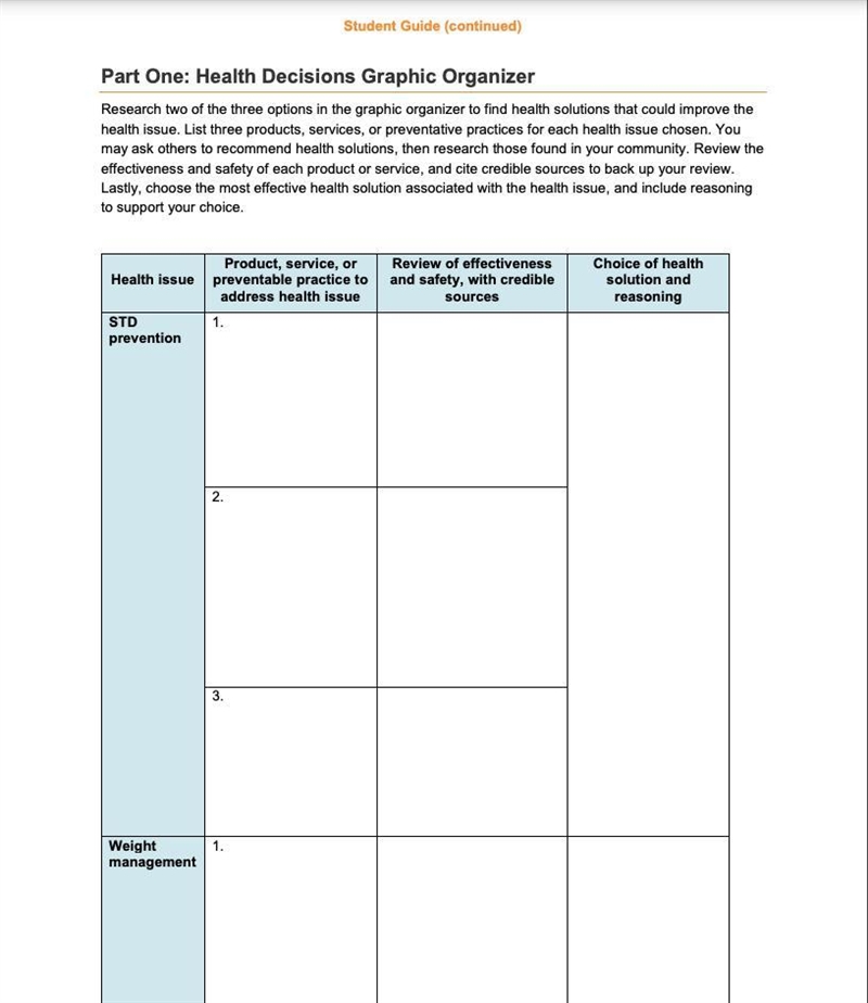 For this assignment, you will select and research two of the three personal health-example-2