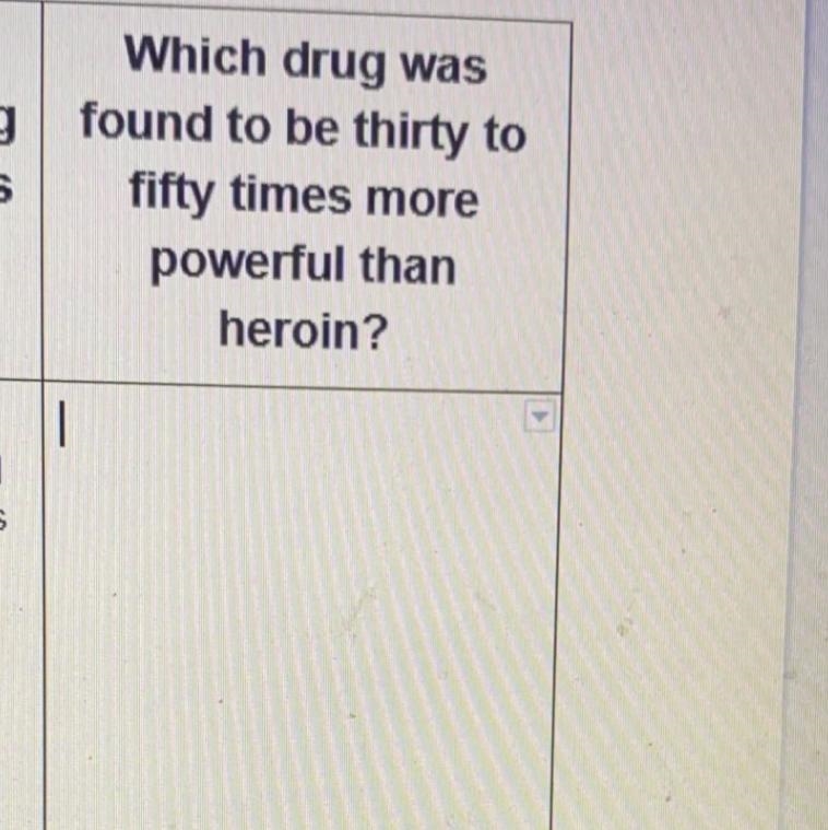 Which drug was found to be thirty to fifty times more powerful than heroin-example-1