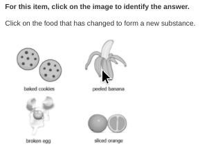 A.bake cookies b.peed banana c.broken egg d.sliced orange-example-1