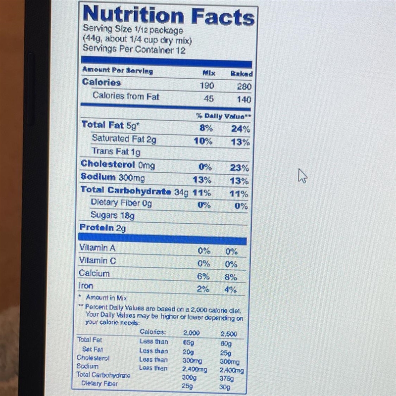 One serving provides percent of the suggested carbohydrate intake. Answers 11% 13% 100% 23%-example-1