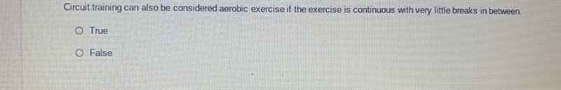 Circuit training can also be considered aerobic exercise if the exercise is continuous-example-1