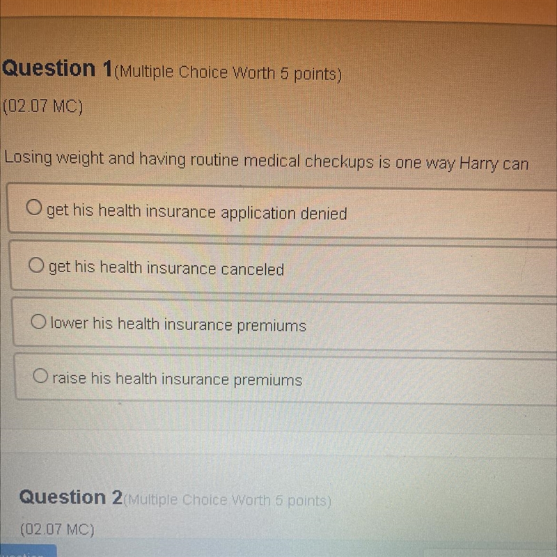 Losing weight and having routine medical checkups is one way Harry can -get his health-example-1