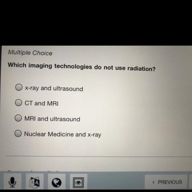 Which imaging technologies do not use radiation?-example-1