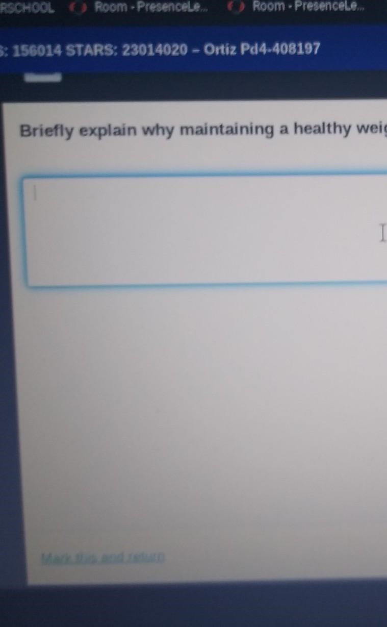 Briefly explain why maintaining a healthy weight is important in cardiovascular system-example-1